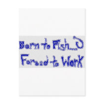 born to fish postcards