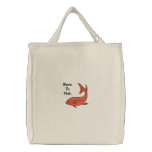 Born To Fish Red Fish Customizable Embroidery embroidered bags