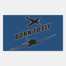 Born To Fly Rectangular Stickers