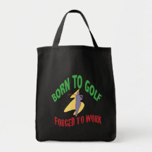 BORN TO GOLF TOTE BAGS
