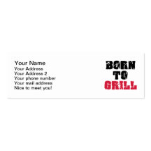 Born to grill business card templates