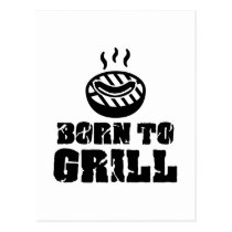 Born to grill postcards