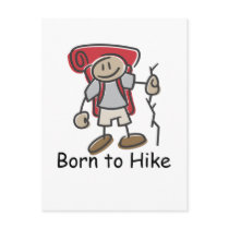Born to Hike gifts. Postcard
