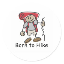 Born to Hike gifts. Sticker