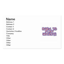 Born to Play Hockey T-shirts and Gifts Business Card Template