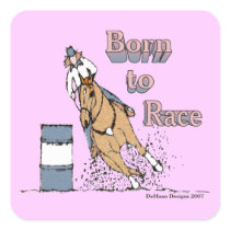 Born To Race Barrel Horse Sticker
