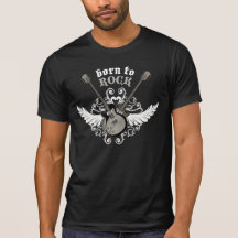 Born To Rock Winged Guitars shirt
