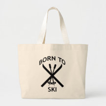 Born to Ski Canvas Bags