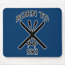 Born to Ski Mousepads
