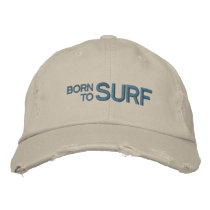 Born to Surf Embroidered Hat