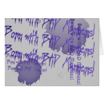 Born With Bad Manners Greeting Card