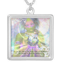 Borrowed World Quote Necklace