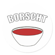 Borscht Round Sticker