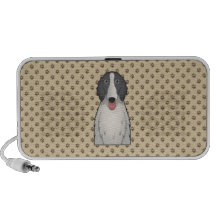 Borzoi Cartoon Portrait Travelling Speaker