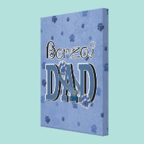 Borzoi DAD canvas prints