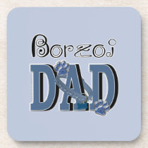 Borzoi DAD cork coasters