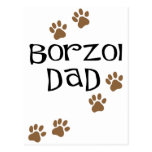 Borzoi Dad Postcard