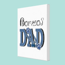 Borzoi DAD canvas prints