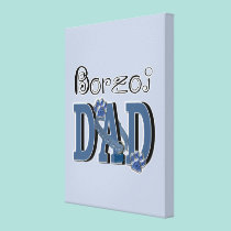 Borzoi DAD canvas prints