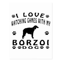 Borzoi designs post card