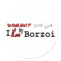 Borzoi (I Love) Sticker