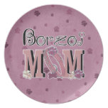 Borzoi MOM Party Plates