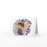 Borzoi Patriot Greeting Card