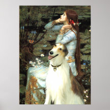 Borzoi (Russian Wolfhound) - Ophelia Seated Print