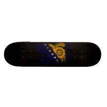 Bosnia and Herzegovina Flag Custom Skate Board