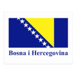 Bosnia and Herzegovina Flag with Name in Bosnian Postcards