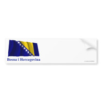 Bosnia and Herzegovina Waving Flag Name in Bosnian