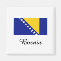 Bosnia Flag Design Magnets