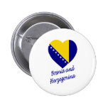 Bosnia & Herzegovina Flag Heart Pins