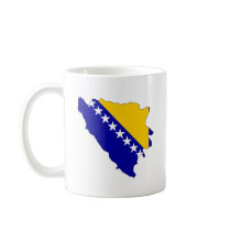 Bosnia Herzegovina Flag Map full size Mugs