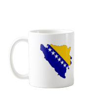 Bosnia Herzegovina flag map Coffee Mugs