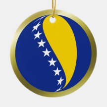 Bosnia Herzegovina Flag Ornament