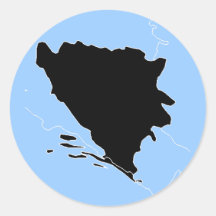 BOSNIA ROUND STICKERS