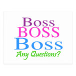 Boss Boss Boss Any Questions Colour Post Cards