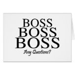 Boss Greeting Card