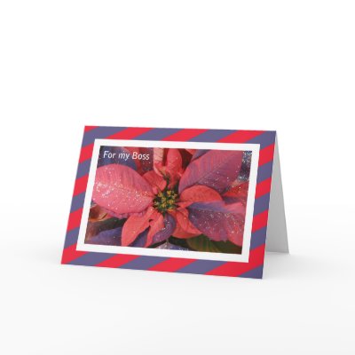 Boss Christmas Card -- Red Poinsettia by KathyHenis