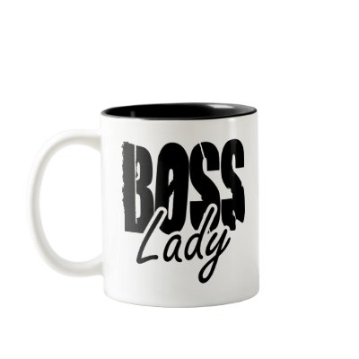 Boss Lady $17.95 Two Toned Coffee Mug by curious_inkling