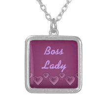 Boss Lady Purple Hearts Necklace