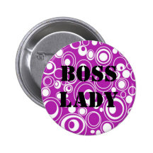 Boss Lady Purple Pattern Button