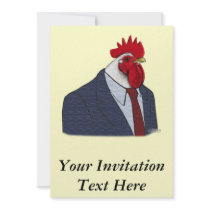 Boss Rooster Personalized Invitation