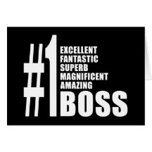 Bosses Birthdays Gifts : Number One Boss Greeting Card