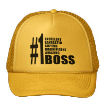 Bosses Birthdays Gifts : Number One Boss Trucker Hats
