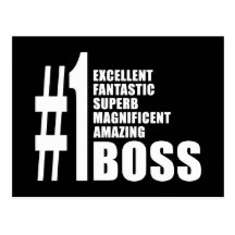 Bosses Birthdays Gifts : Number One Boss Post Card