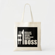 Bosses Birthdays Gifts : Number One Boss Tote Bag