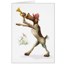 Boss's Day Card - Funny Brittany Spaniel Horn