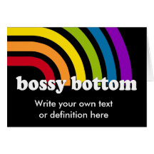BOSSY BOTTOM Definition Greeting Card